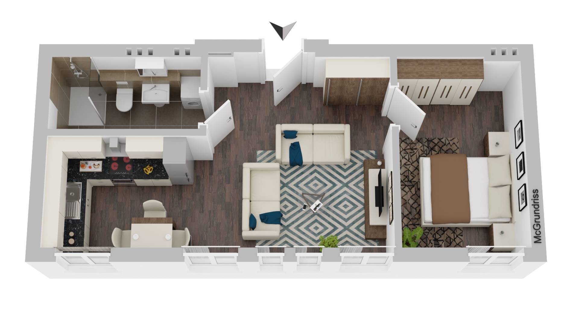 2 Raum Singlewohnung - ca. 42 qm 