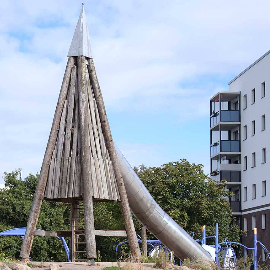 Moderne Kinderspielplätze in Magdeburg